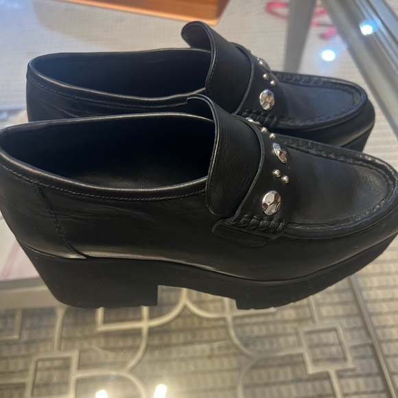 Maje Flatzstud Plat Foam loafer in leather and studs size 37 - Picture 4 of 8